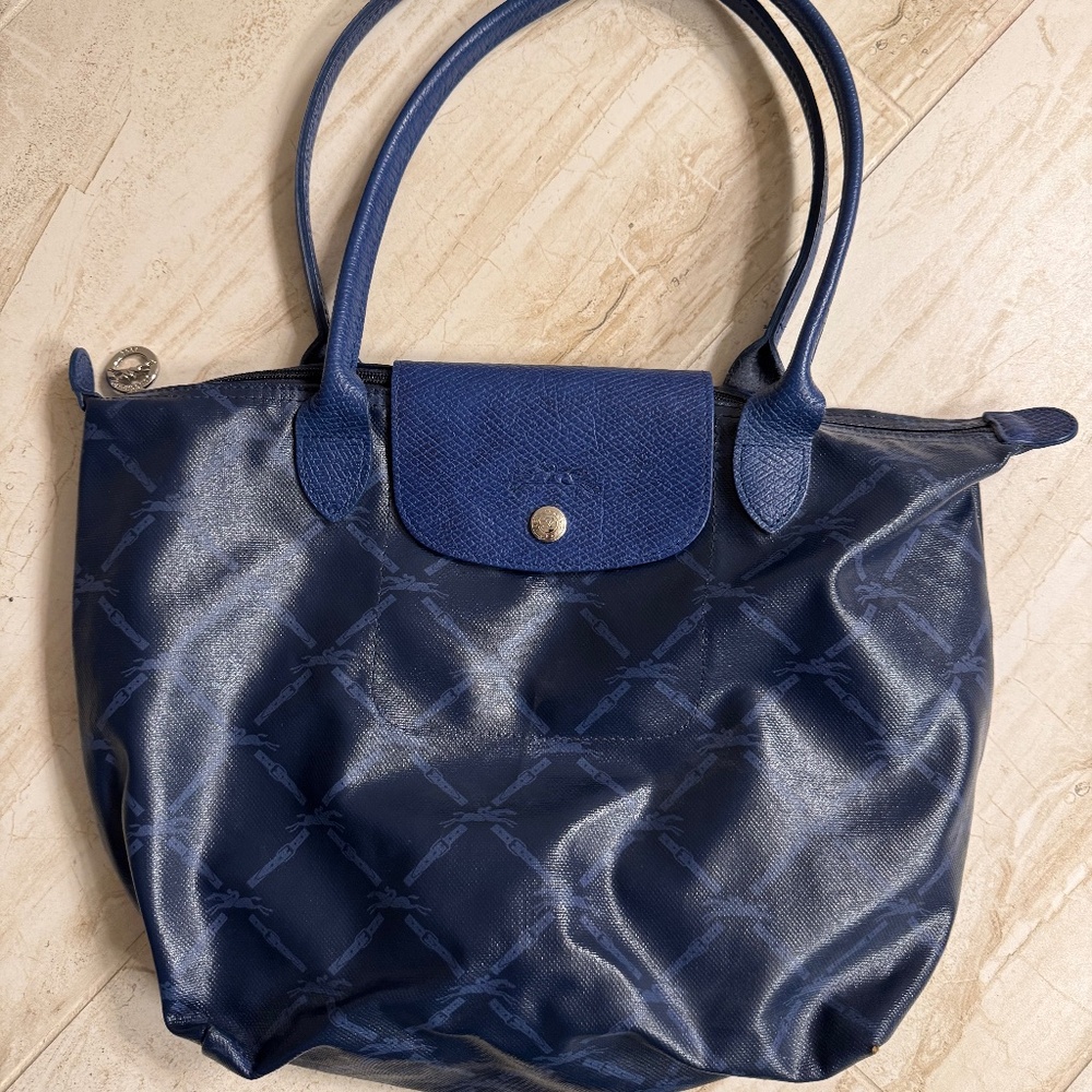 Longchamp  Signature Le Pile Navy Shoulder bag